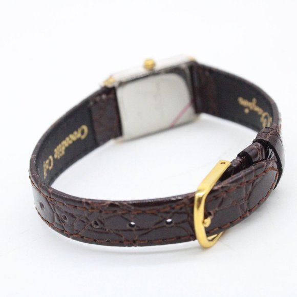 J.B Champion Watch Womens Gold Tone Stainless Steel Crocodile Black Band - Picture 7 of 10